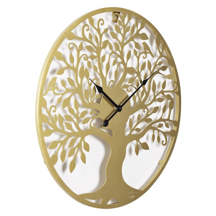 Часы настенные из металла "Дерево жизни" , d-50 см, золото - фото 2 - id-p218076687