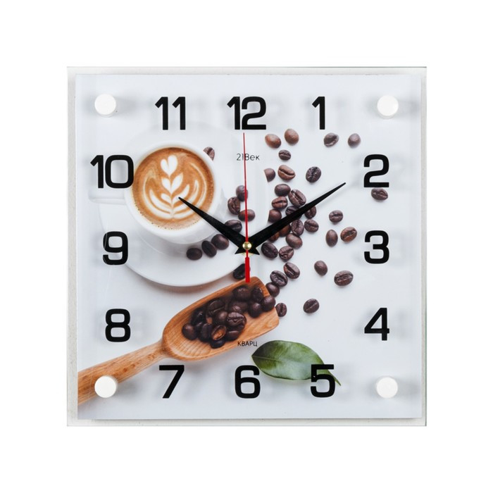 Часы настенные, серия: Кухня, "Кофе с любовью" 25х25 см - фото 1 - id-p218076707