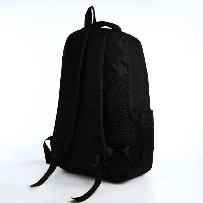 Рюкзак 35*18*50 см, отд на молнии, 2 н/кармана, 2 б/кармана, черный/зеленый - фото 2 - id-p218077269