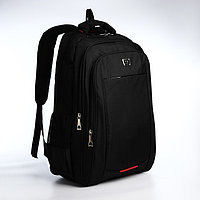 Рюкзак 37*17*54 см, 2 отд на молнии, 2 н/кармана, 2 б/кармана, черный/красный