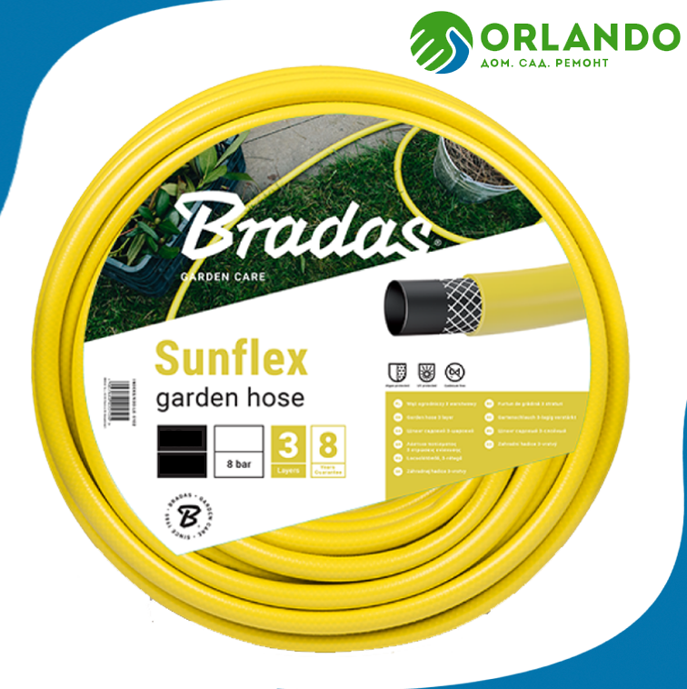 Bradas sunflex 5/8" Шланг 50м поливочный Брадас - фото 1 - id-p218077505