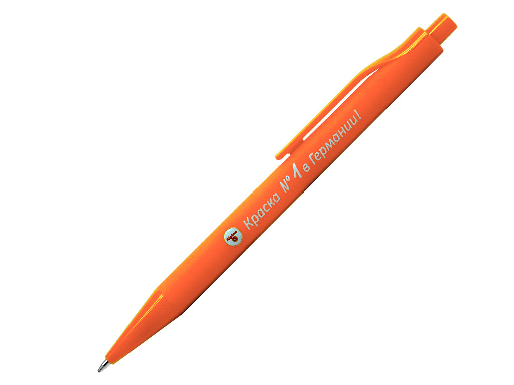 Ручка шариковая Monaco, пластик, софт тач, оранжевый - фото 5 - id-p218078097