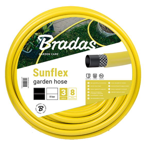 Bradas sunflex 3/4" 20м Шланг садовый поливочный Брадас санфлекс - фото 2 - id-p218079000