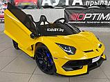 Детский электромобиль RiverToys Lamborghini Aventador SVJ A111MP (желтый) лицензия двухместный, фото 2