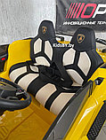Детский электромобиль RiverToys Lamborghini Aventador SVJ A111MP (желтый) лицензия двухместный, фото 6