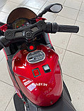 Детский электромотоцикл RiverToys X003XX (красный глянец), фото 3