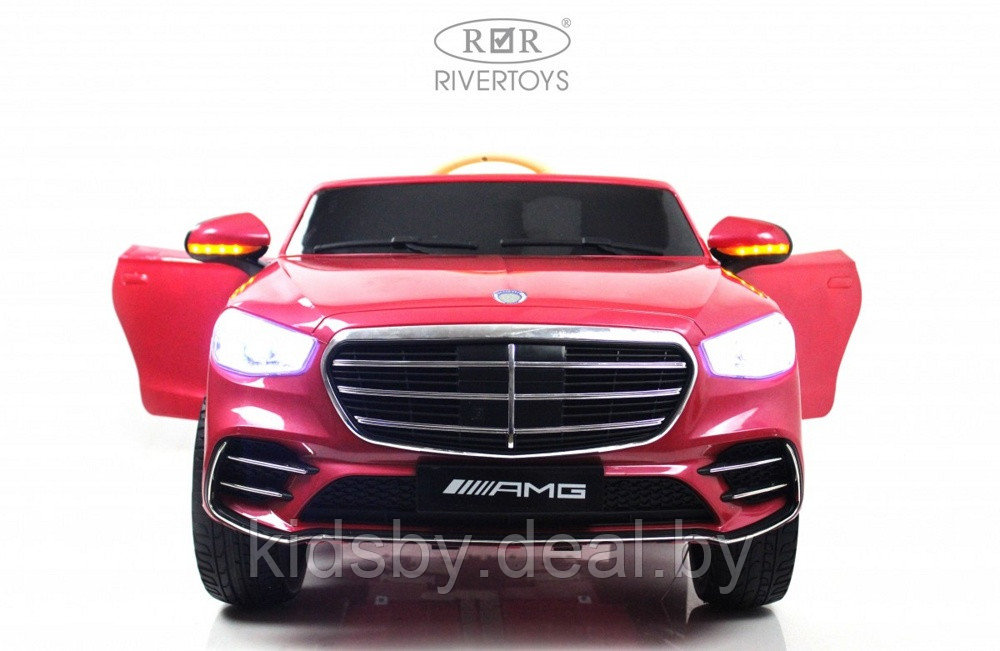 Детский электромобиль RiverToys М333БХ (розовый глянец) Mercedes Лицензия Полный привод - фото 2 - id-p215599682