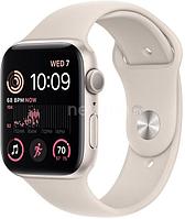 Умные часы Apple Watch SE 2 44 мм (алюминиевый корпус, звездный свет/звездный свет, спортивный силиконовый