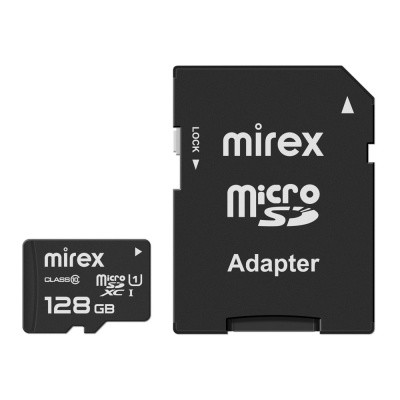 Карта памяти microSDХC с адаптером MIREX 128GB (UHS-I, class 10) (13613-AD10S128) - фото 3 - id-p218081557