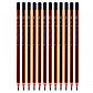 Карандаш чернографитный Deli, 180мм, 2B, чёрный/оранжевый, фото 4