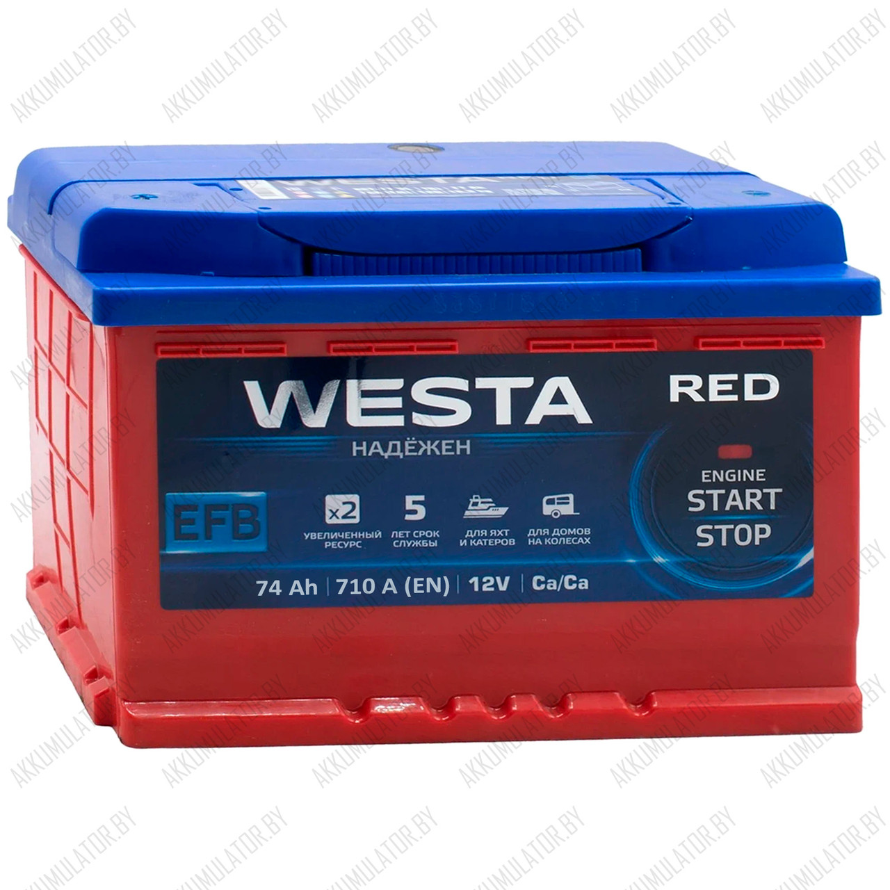 Аккумулятор Westa Red EFB / 74Ah / 710А - фото 1 - id-p218084481