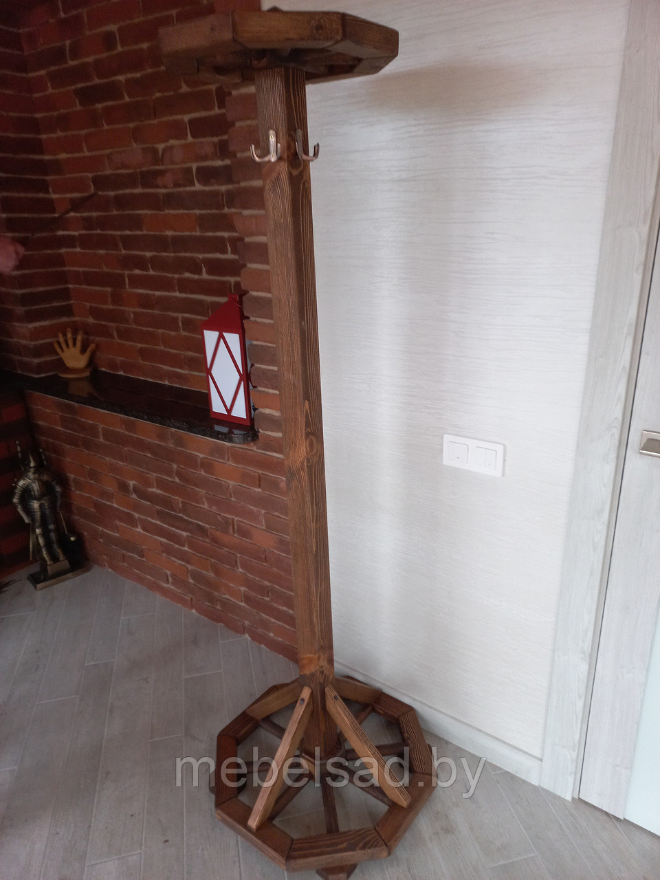 Вешалка напольная деревянная для одежды "Банная Люкс" 1,85 метра - фото 3 - id-p218084676