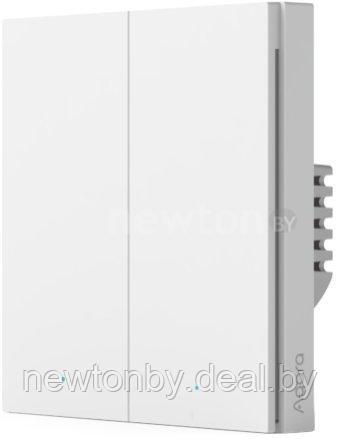 Выключатель Aqara Smart Wall Switch H1 (двухклавишный, c нейтралью) - фото 1 - id-p218087946