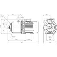 Самовсасывающий насос Wilo Economy MHI 803 (3~400 В, EPDM) - фото 2 - id-p218088029