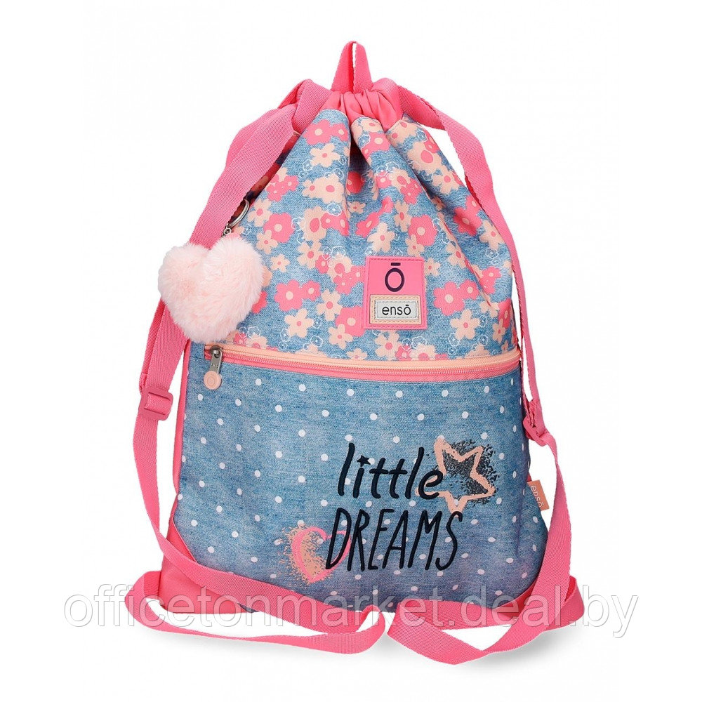 Мешок для обуви Enso "Little dreams", голубой, розовый - фото 1 - id-p218087550