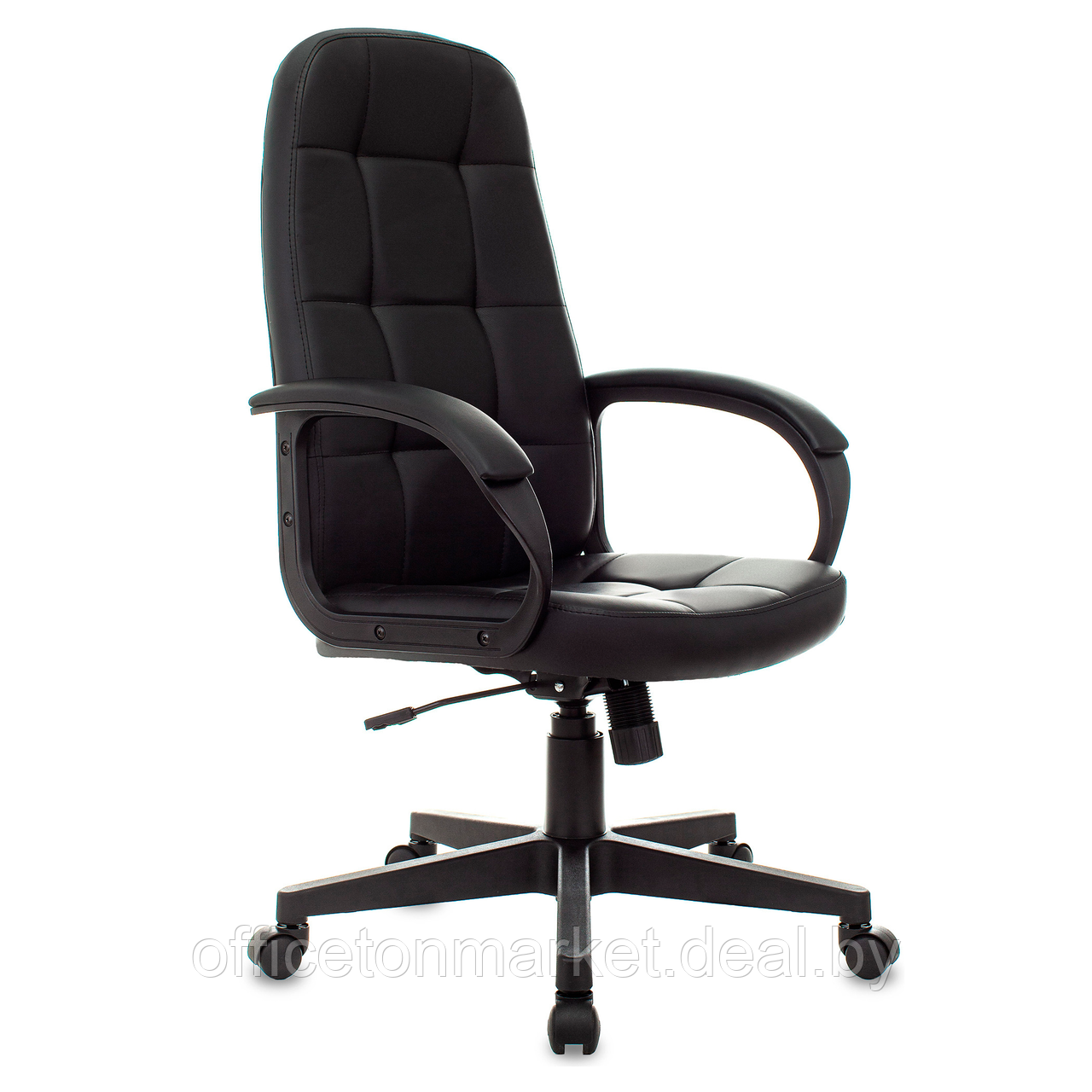 Кресло для руководителя Бюрократ "CH 002", экокожа, пластик, черный - фото 1 - id-p217687503