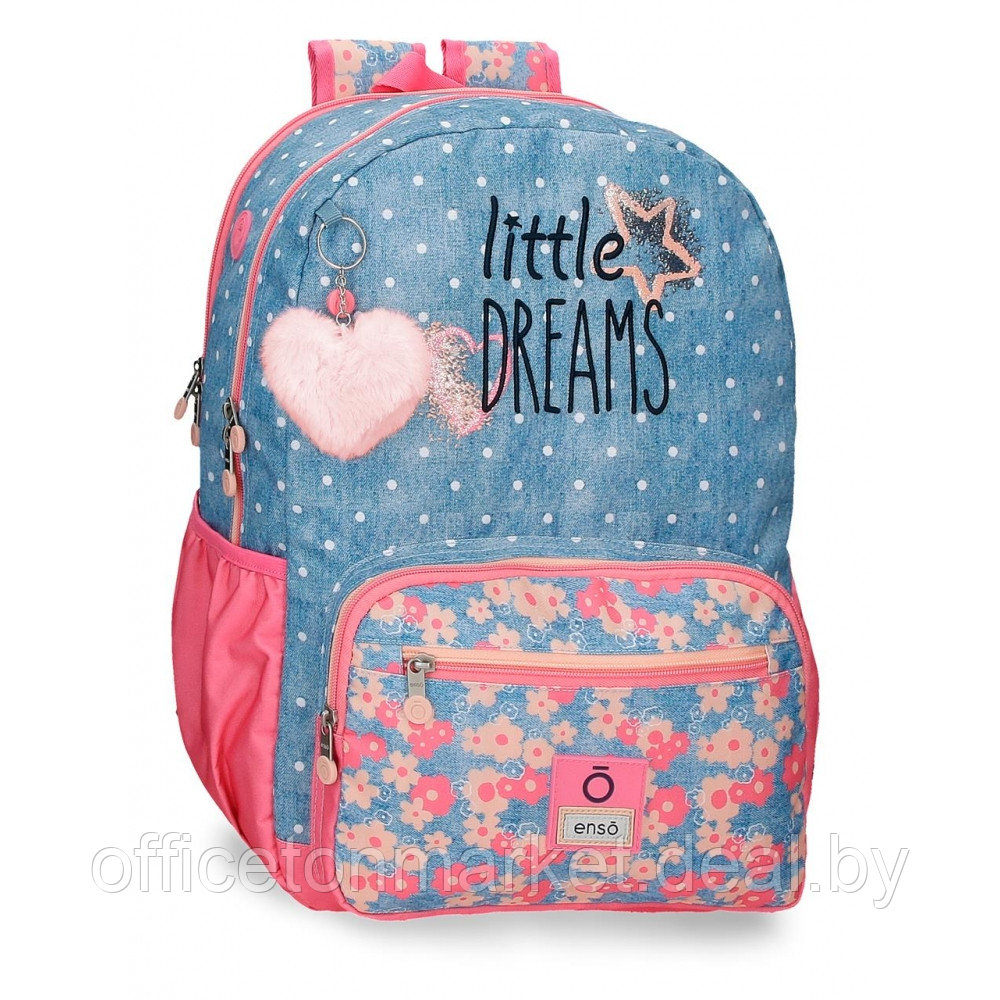 Рюкзак школьный Enso "Little dreams" L, голубой, розовый - фото 1 - id-p218087513