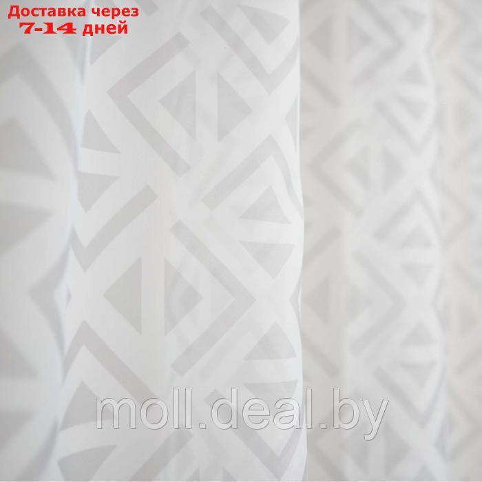 Тюль для кухни Witerra Треугольник 140х180 см, серый, вуаль, п/э 100% - фото 2 - id-p217523454