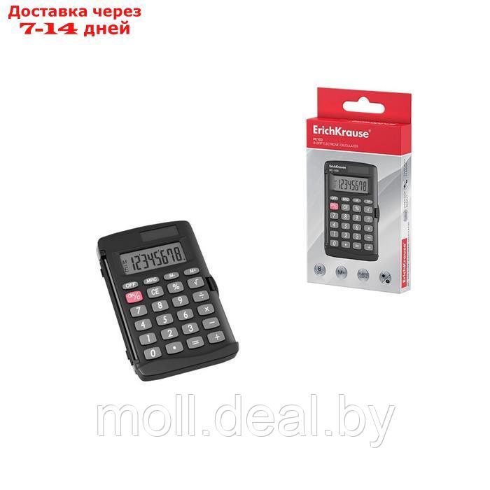 Калькулятор карманный 8-разрядов ErichKrause PC-103, чёрный - фото 1 - id-p217523479