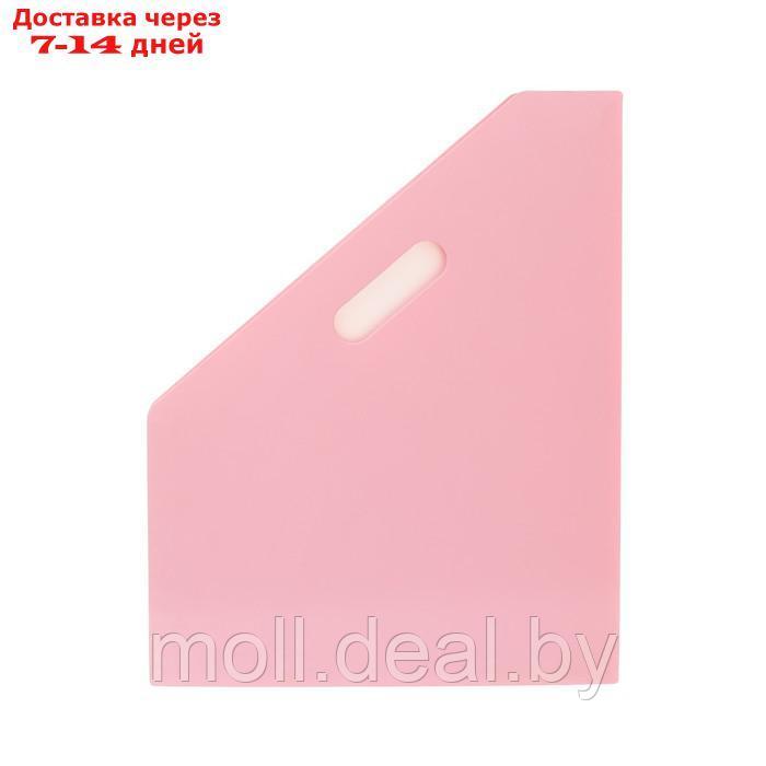 Лоток вертикальный для бумаг А4, пластик, 12 отделений, пастель розовый - фото 4 - id-p217523488