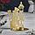 Подсвечник "Снеговик" металл на одну свечу, 7,5х10,7х15 см, золотой, фото 2