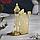 Подсвечник "Снеговик" металл на одну свечу, 7,5х10,7х15 см, золотой, фото 3