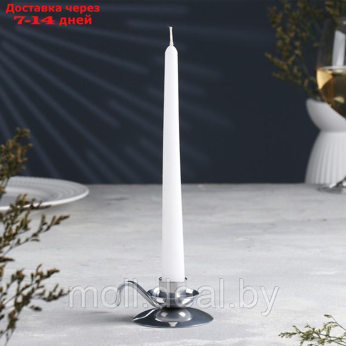Подсвечник "Ретро" металл на одну свечу, 10х4 см, хром - фото 1 - id-p217522554