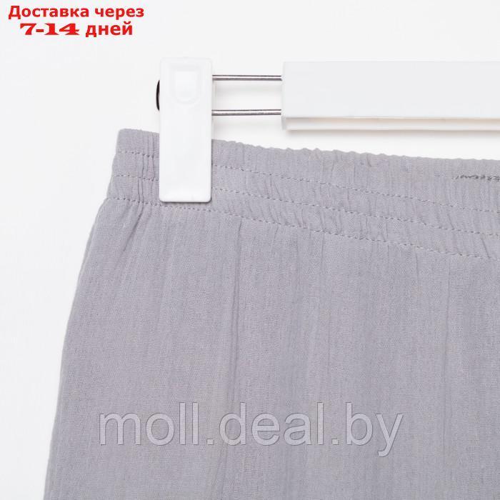 Пижама женская (рубашка и брюки) KAFTAN "Basic" размер 44-46, цвет серый - фото 2 - id-p218067417