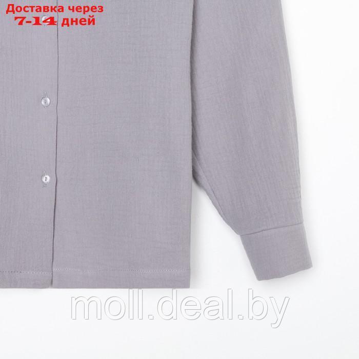 Пижама женская (рубашка и брюки) KAFTAN "Basic" размер 44-46, цвет серый - фото 9 - id-p218067417