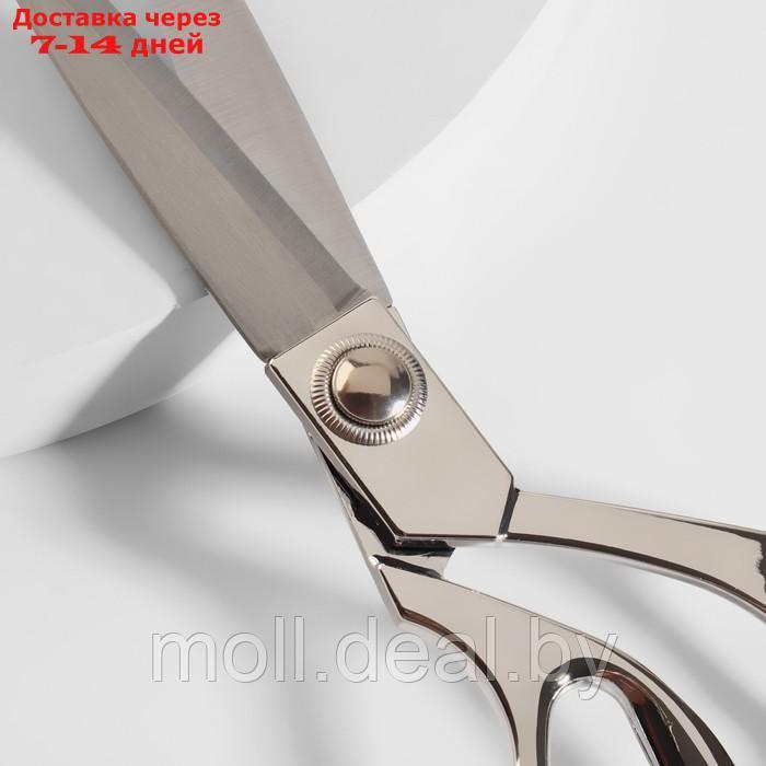 Набор ножниц подарочный портновские 9" 23,5см+цапельки 9,5см серебряный АУ - фото 2 - id-p217513996