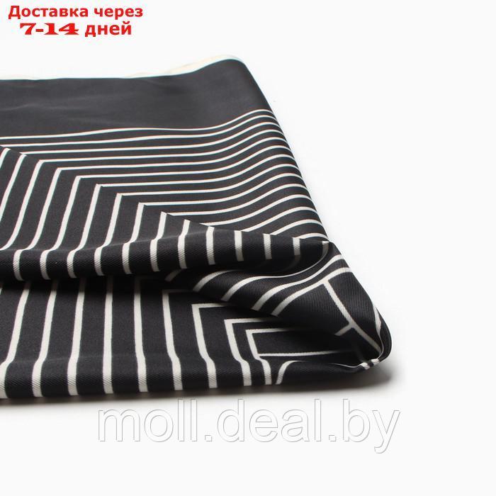 Платок женский MINAKU "Диагональ" цвет черный, р-р 70*70 см - фото 2 - id-p218073576