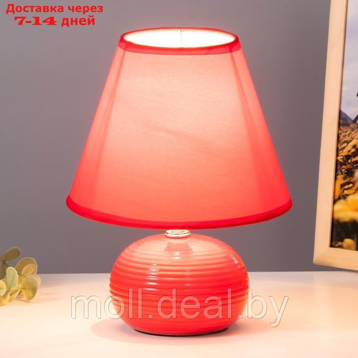 Настольная лампа "Саленто" Е14 40Вт красный 17х17х23 см - фото 2 - id-p217514606