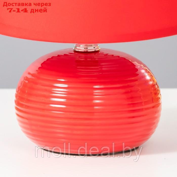Настольная лампа "Саленто" Е14 40Вт красный 17х17х23 см - фото 5 - id-p217514606