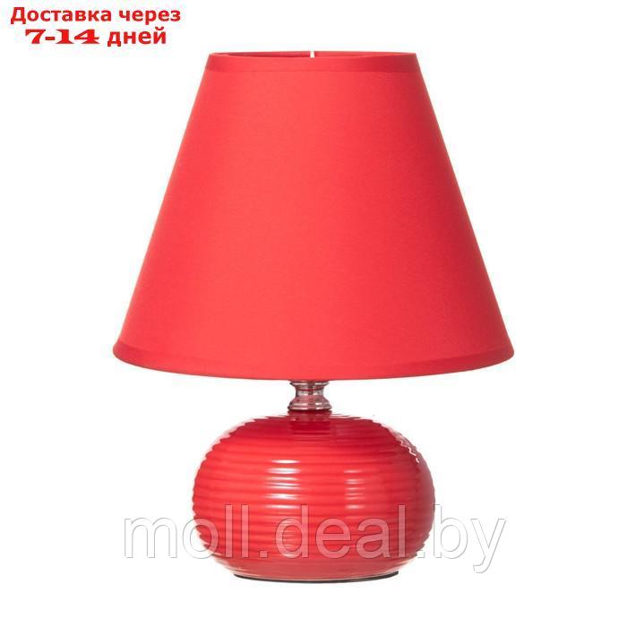 Настольная лампа "Саленто" Е14 40Вт красный 17х17х23 см - фото 7 - id-p217514606