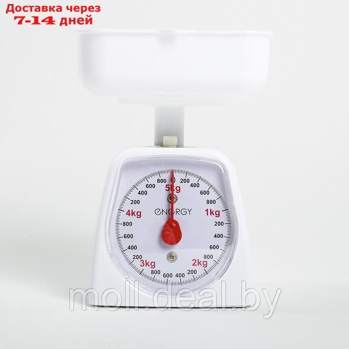 Весы кухонные ENERGY EN-406МК, механические, до 5 кг, белые - фото 2 - id-p218071875