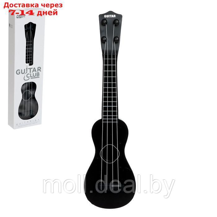 Игрушка музыкальная - гитара "Стиль", 4 струны, 38,5 см., цвет чёрный - фото 1 - id-p218072007