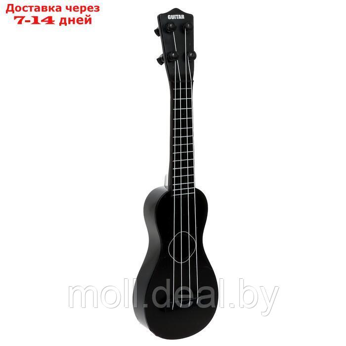 Игрушка музыкальная - гитара "Стиль", 4 струны, 38,5 см., цвет чёрный - фото 2 - id-p218072007