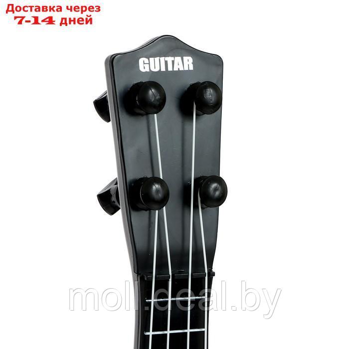 Игрушка музыкальная - гитара "Стиль", 4 струны, 38,5 см., цвет чёрный - фото 4 - id-p218072007