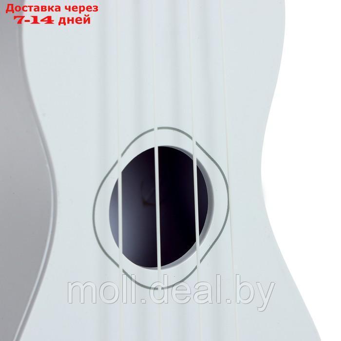 Игрушка музыкальная - гитара "Стиль", 4 струны, 38,5 см., цвет белый - фото 3 - id-p218072008