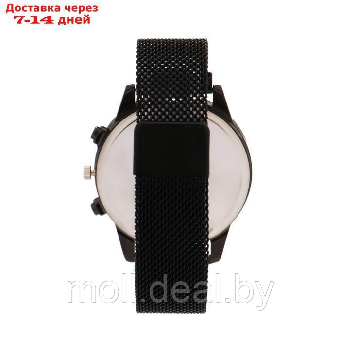 Часы наручные мужские "Эдди", d=4 см, длина ремешка 28 см, черные - фото 3 - id-p218068067