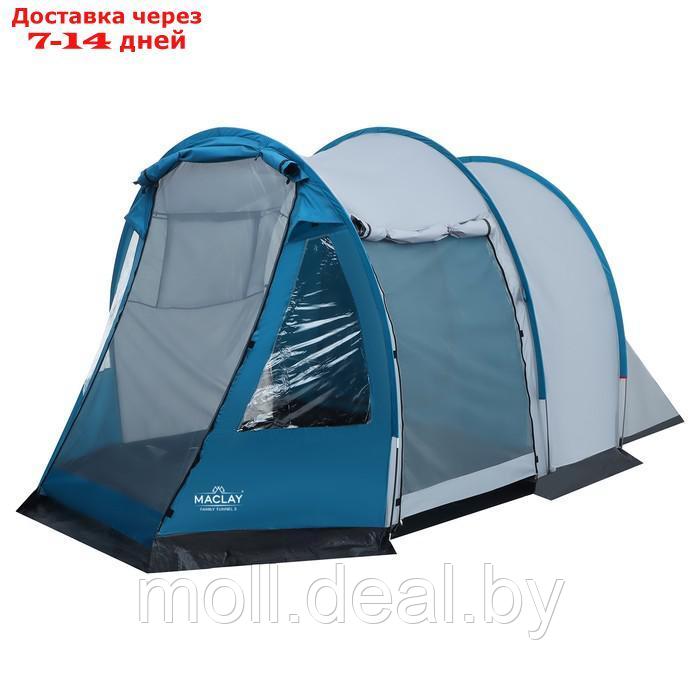 Палатка кемпинговая FAMILY TUNNEL 3, р. 180+200х210х170 см, 3-местная - фото 3 - id-p217522756