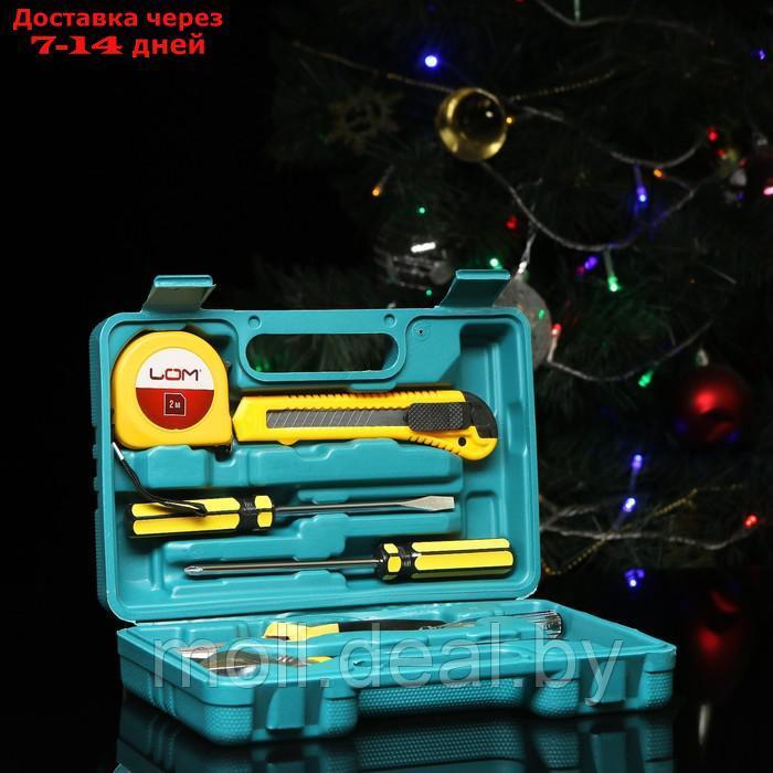 Набор инструментов в кейсе ЛОМ, подарочная упаковка к Новому году, 7 предметов - фото 3 - id-p217515079