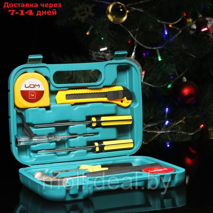 Набор инструментов в кейсе ЛОМ, подарочная упаковка к Новому году, 8 предметов - фото 3 - id-p217515081