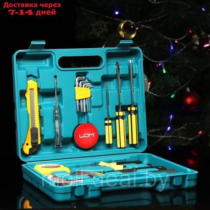 Набор инструментов в кейсе ЛОМ, подарочная упаковка к Новому году, 15 предметов - фото 3 - id-p217515082