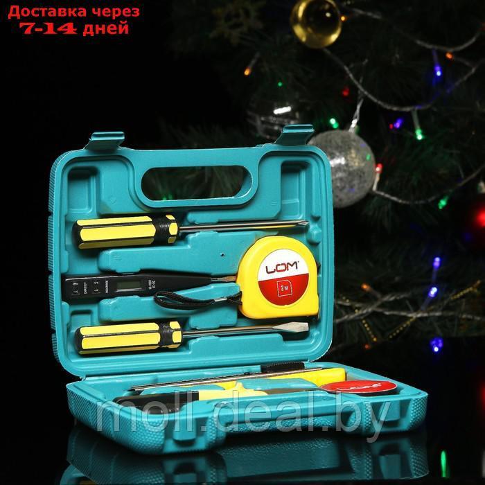 Набор инструментов в кейсе ЛОМ, подарочная упаковка к Новому году, 7 предметов - фото 3 - id-p217515083
