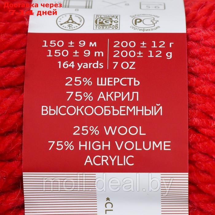 Пряжа "Осенняя" 25% шерсть, 75% ПАН 150м/200гр (88-Красный мак) - фото 4 - id-p218068230