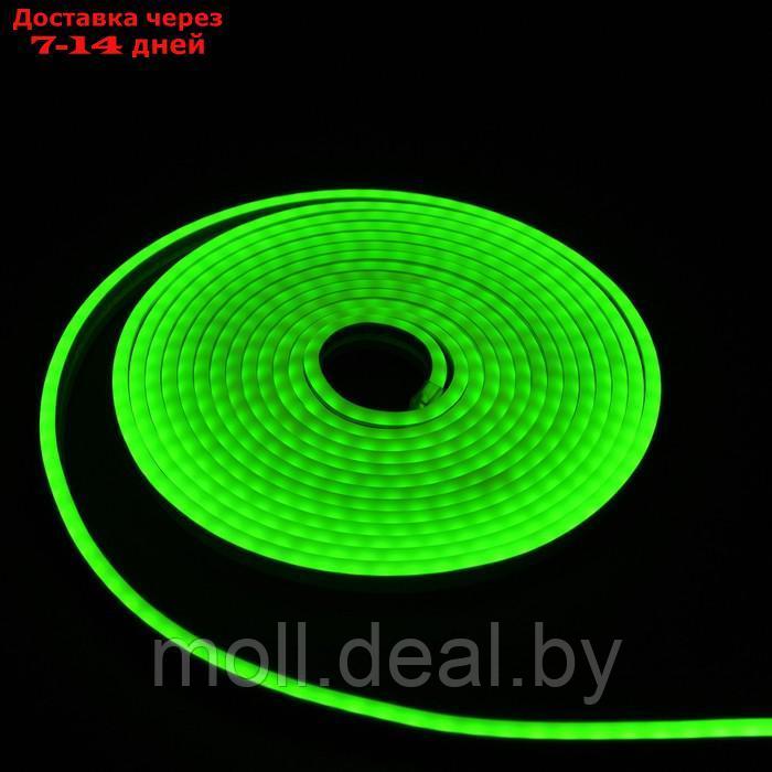 Гибкий неон Luazon Lighting 6 × 12 мм, IP65, 5 м, SMD2835, 120 LED/м, 12 В, свечение зелёное - фото 1 - id-p217515703