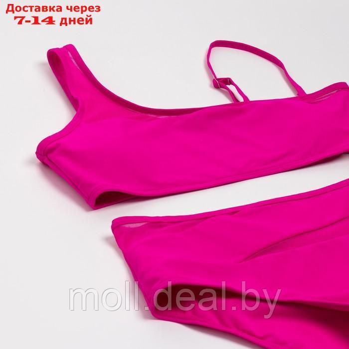 Купальник женский раздельный со вставками MINAKU цвет розовый, размер 48 - фото 5 - id-p217515926