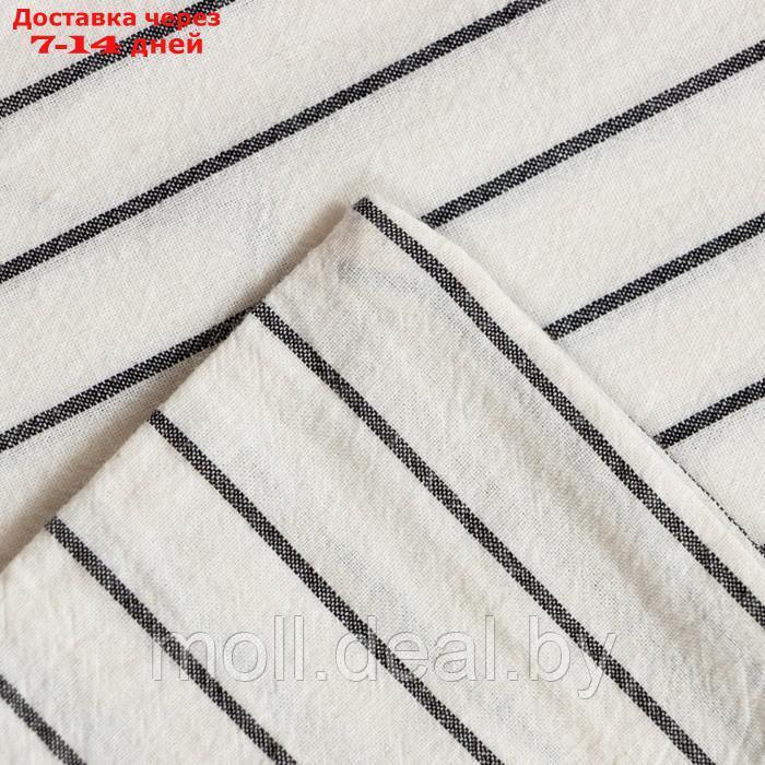 КПБ Этель евро White stripes 200*220см,220*240см,50*70-2шт,100% жатый хлопок,140гр/м2 - фото 3 - id-p217515936