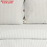 КПБ Этель 1.5 сп White stripes 155*210см,160*240см,50*70-2шт,100% жатый хлопок,140гр/м2